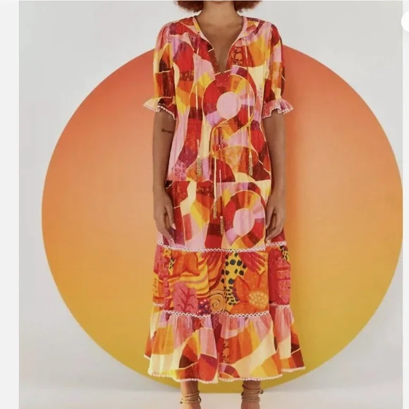 FARM Rio | Dresses | Farm Rio Patch Twirl Midi Dress | Poshmark
